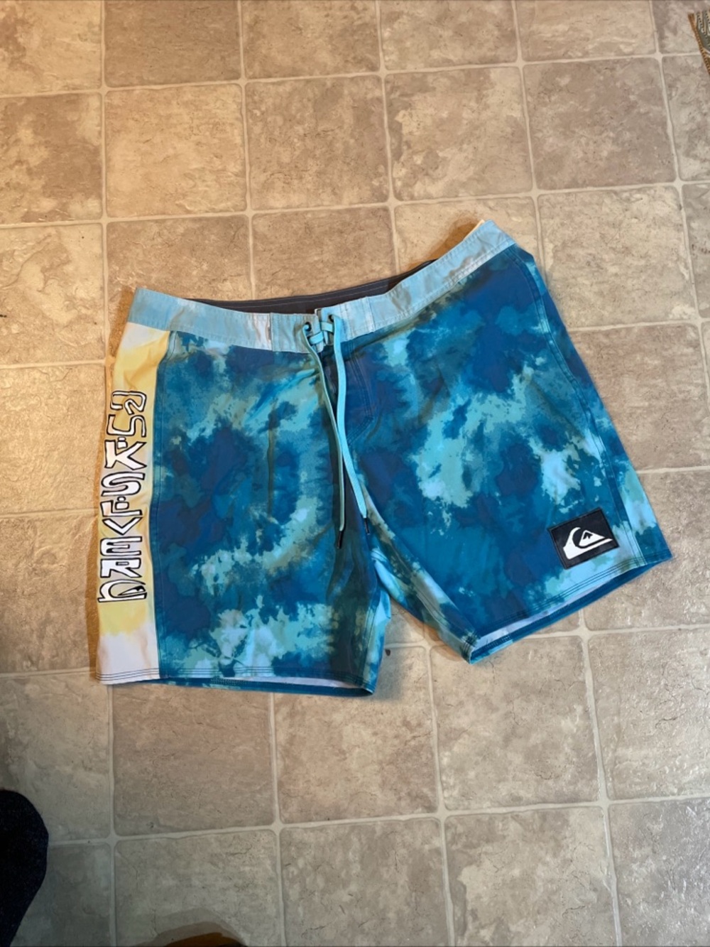 QUIKSILVER HIGHLINE PANTALONETA SURFSILK SIZE 38 The Dye Blues